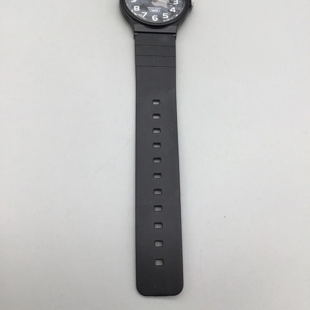 Casio MQ-24 Mens Watch 34mm Black Camo Dial Black Resin Water Resist New Battery